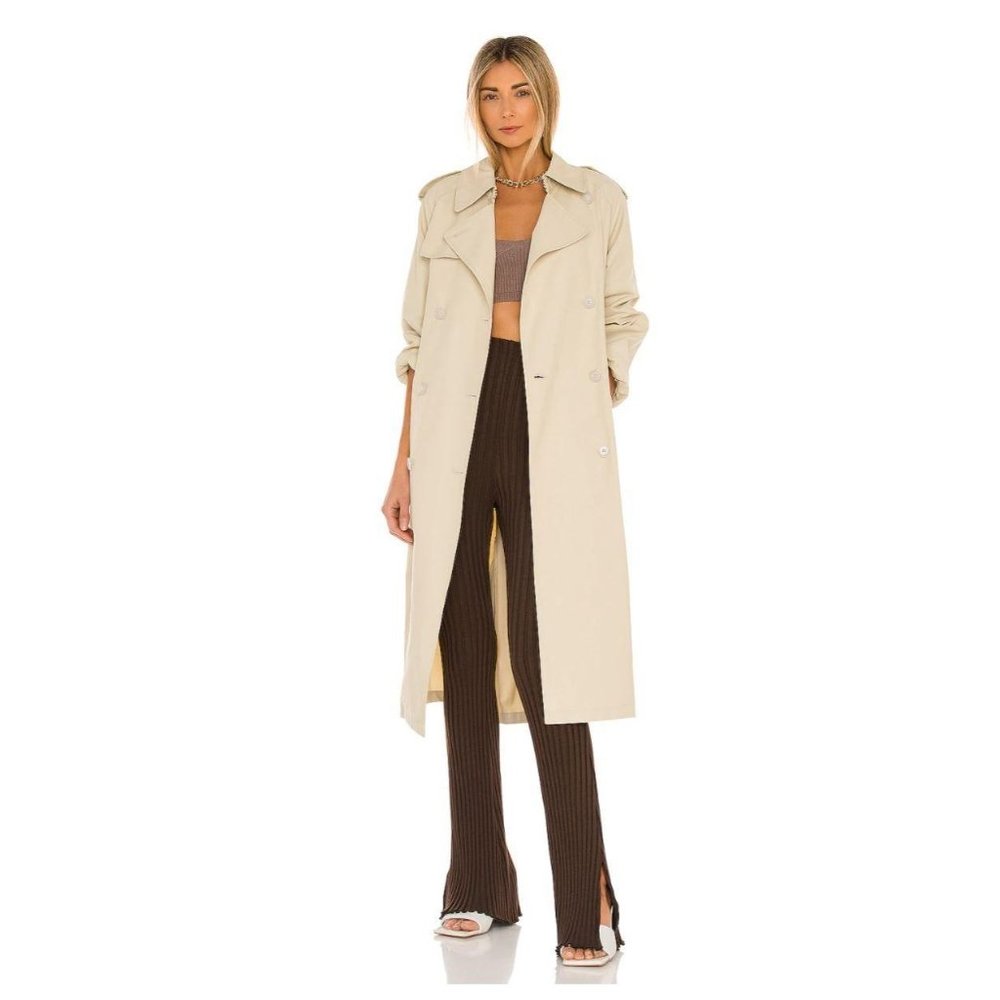 2FOR$30 - NWT LOVERS + FRIENDS Olivia Brown Ribbed Pant, Size S - Picture 6 of 6